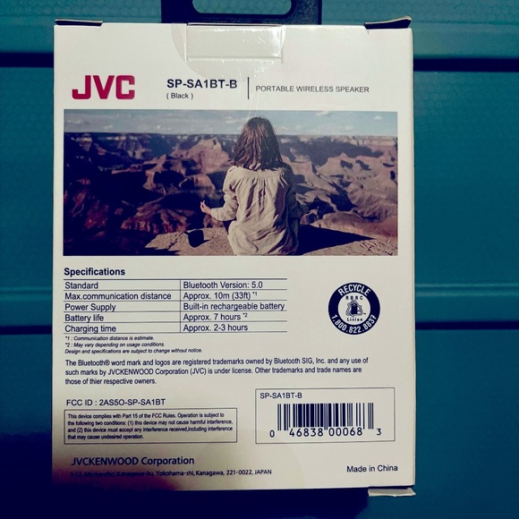 JVC Bluetooth Speaker - Picture 1 of 2